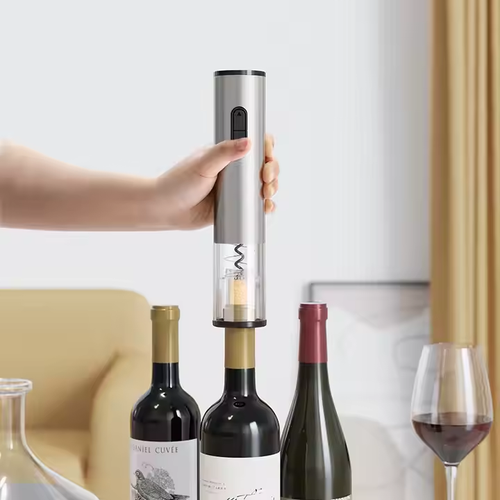 Portable and Versatile Automatic Electric Wine Bottle Corkscrew Opener Dry Battery Stainless Steel Electric Wine Opener