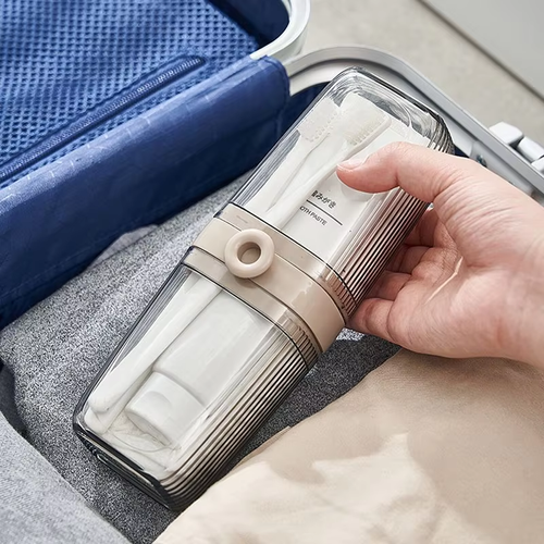Portable mouthwash and soap box travel set  This product is recommended by 45.2K people on Facebook, TikTok, and Instagram.