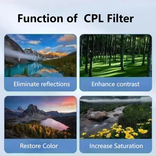 52mm Polarized Smart Phone Universal ND 2-400 CPL Filter Clip Kit for Samsung iPhone Camera Accessories Cell Phone Android Lens Attachments Polarizer for iPhone x Neutral Density Filters Mobile