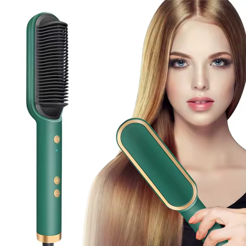 Portable Infrared Hair Straightener Comb 2 in 1 Electric Hot Hair Straightener Brush Straightening Comb for Women