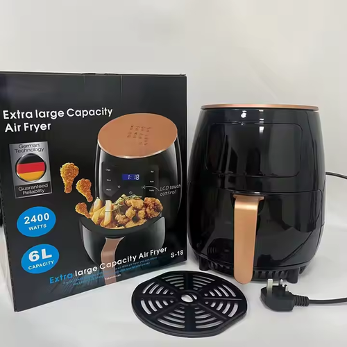Household air Fryer Touch Screen 6L Pizza Oven Electric Fryer Oven Intelligent Heating element
