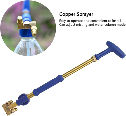 Double-headed spray gun, made of full copper, 38cm