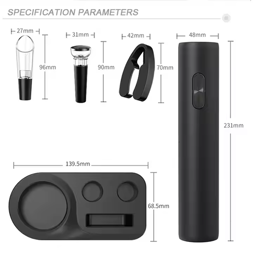 Portable and Versatile Automatic Electric Wine Bottle Corkscrew Opener Dry Battery Stainless Steel Electric Wine Opener