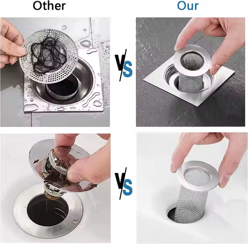 Multifunctional Stainless Steel Floor Drain Filter Mesh Kitchen Sink Filter Mesh Bathtub Hair Catcher Shower Net Strainer Drains