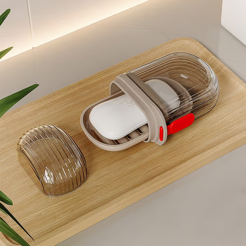 Portable mouthwash and soap box travel set  This product is recommended by 45.2K people on Facebook, TikTok, and Instagram.