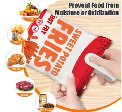 USB Rechargeable Portable Food Plastic Bag Sealer Vacuum Mini Sealing Machines