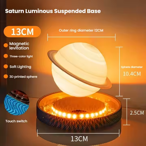 Magnetic Levitation Moonlight Ball Saturn Night Light Bedroom Atmosphere Light Desktop Ornaments Creative Gifts
