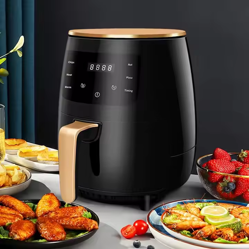 Household air Fryer Touch Screen 6L Pizza Oven Electric Fryer Oven Intelligent Heating element