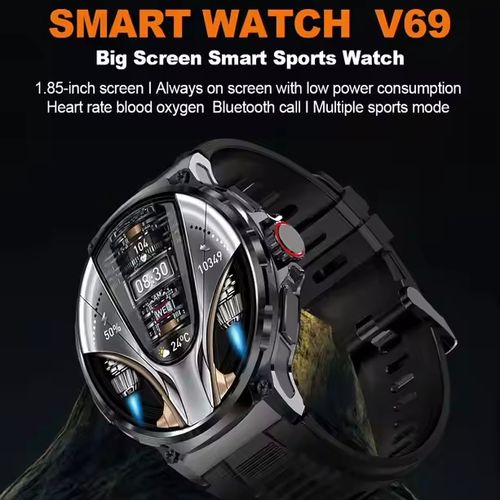 The V69 large-screen smart sports watch is suitable for both men and women