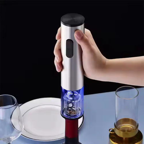 Portable and Versatile Automatic Electric Wine Bottle Corkscrew Opener Dry Battery Stainless Steel Electric Wine Opener