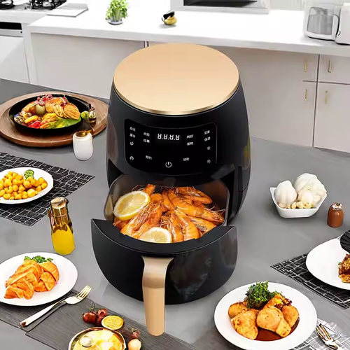 Household air Fryer Touch Screen 6L Pizza Oven Electric Fryer Oven Intelligent Heating element