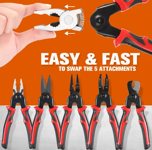 💖5 in 1 All Purpose Versatile Heavy Duty Tool Kit👇（💯This product is a complete set👇5-in-1 pliers set）