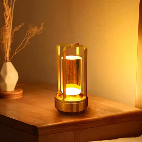 LED Cordless Table Lamp Retro Bar Metal Desk Lamps Rechargeable Touch Dimming Night Light Restaurant Bedroom Home Outdoor Decor