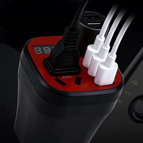 Car mounted cup type inverter converter QC charger