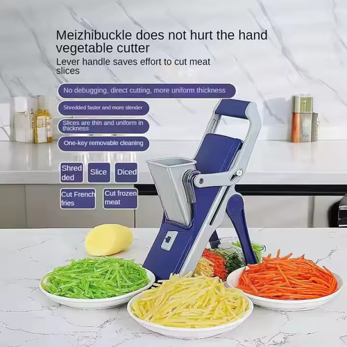 Vegetable Cutter Slicer Manual Food Chopper Fruit Potato Cucumber Carrot Meat Slicer Shredder Safe Slice