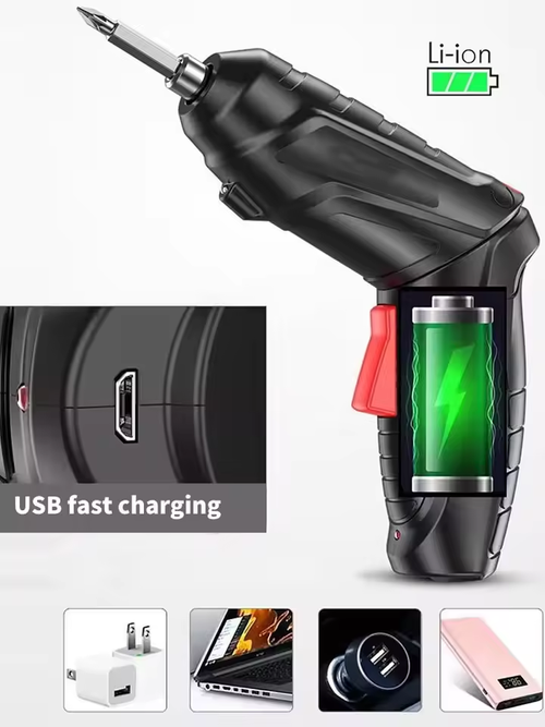 47 PCS 3 6V Cordless Screwdriver Set with 1800mAh Battery Portable Electric Screwdriver for Household Maintenance Power Tools