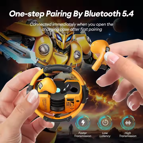 Original Transformers Earbuds Zinc Alloy Casing RGB Light Sports Gaming Waterproof Hifi Bass Tws Wireless bluetooth Earphone
