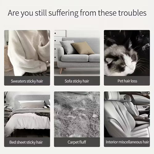 Escova Removedora de Pelos de Animais de Estimação Reutilizável