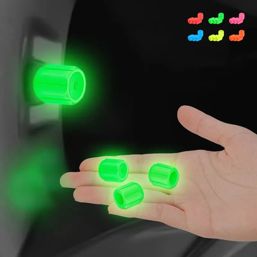 💥Glow-in-the-Dark Tire Valve Stems（Four）
