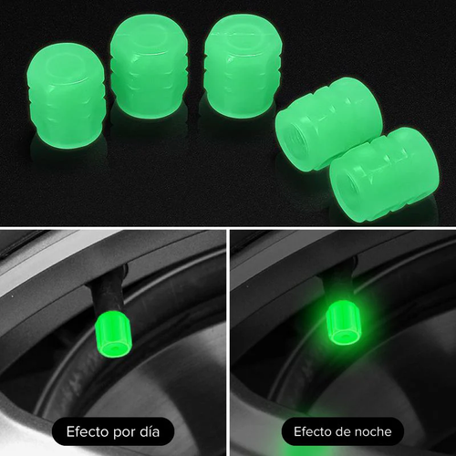 💥Glow-in-the-Dark Tire Valve Stems（Four）