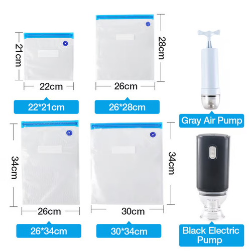 Vacuum sealing bag set