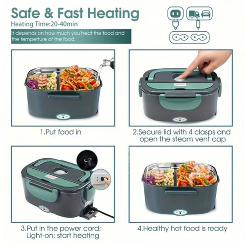 🔥2025 New Arrival🔥2-in-1 electric lunch box