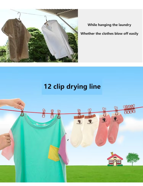 Portable Travel Clothesline Windproof Outdoor