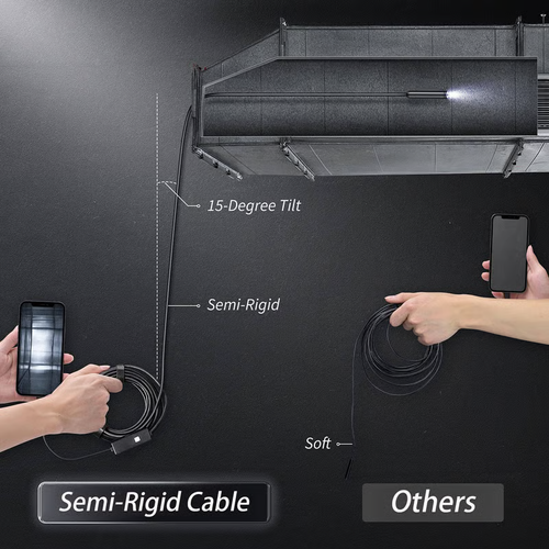 🔎 Plug-and-play endoscope camera – Compatible with Android, USB, and TC (not applicable to Apple systems)