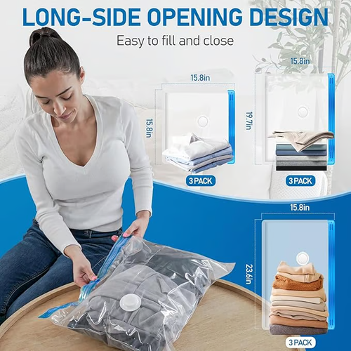 🔥6-Pack USB Electric Vacuum Compression Bags – Save Space. Travel Light!