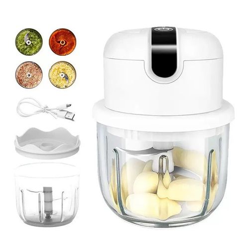 Garlic masher, electric garlic pounder, small garlic crusher, household baby food cooking, multi-function meat grinder