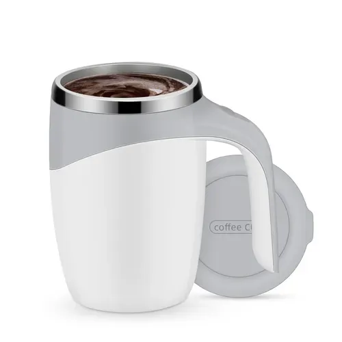 Coffee stirring thermos cup double layer vacuum coffee cup automatic stirring magnetic cup