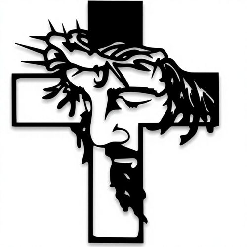 Black cross wall hanging