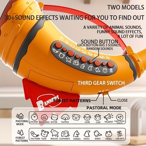 🎁Animal Assembly Horn 30 kinds of whistling horn suona children's animal horn exercise lung capacity boys and girls toys