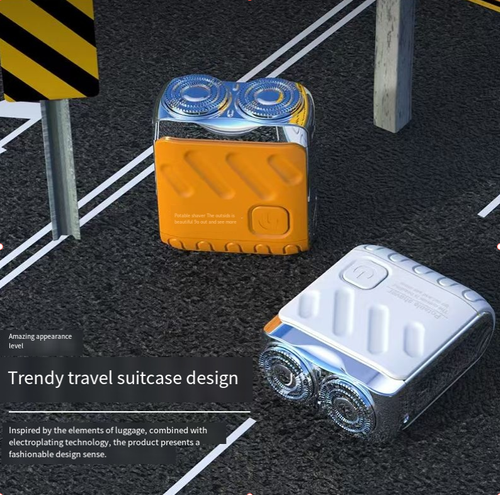 MIMI's new electric shaver features a magnetic dual blade opening, 2-speed USB charging, mini car portable, and men's electric mobile shaver