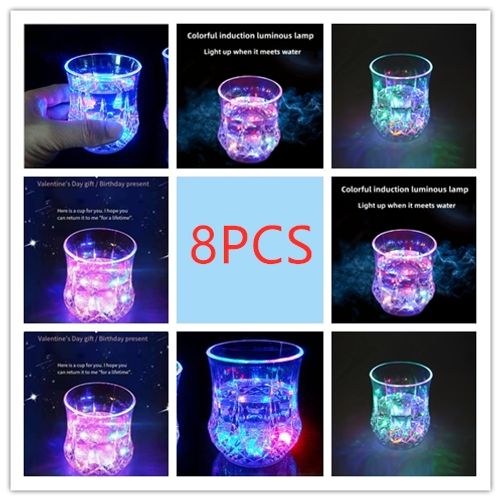 🔥🔥🔥(8-piece set) Glowing Colored LED Water Bottle
