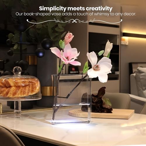 1 piece transparent book vase, book shaped vase🫶🫶