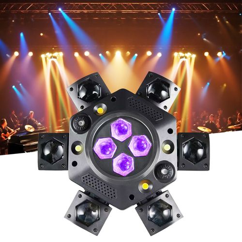 🔥🔥🔥Disco Club Party Light, DJ LED, 150W, Six-Arm Cyclone Bee Eye, Three-in-One Beam Strobe Laser Moving Head, Voice-Controlled Stage Light