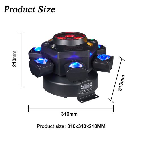 🔥🔥🔥Disco Club Party Light, DJ LED, 150W, Six-Arm Cyclone Bee Eye, Three-in-One Beam Strobe Laser Moving Head, Voice-Controlled Stage Light