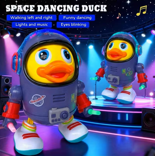Animated Electronic Dancing Robot Toy Light Music Cartoon Plastic Baby Swing Duck