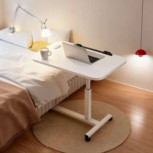 Adjustable Overbed Table with Wheels