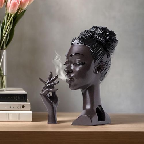 🔥🔥🔥Hot selling Black Smoking Ladies Aromatherapy Stove Character Ornament