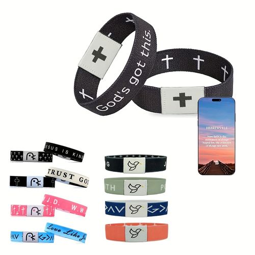 4pcs  NFC Bible Elastic Bracelet   (Built-in NFC chip)