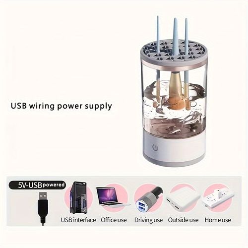Portable USB electric makeup brush cleaner