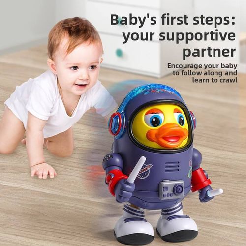 Animated Electronic Dancing Robot Toy Light Music Cartoon Plastic Baby Swing Duck