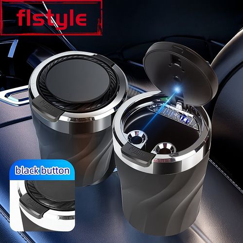 🔥🔥Creative multifunctional car ashtray with automatic lid for men's car, high-end sensory device for car interior with ambient lighting