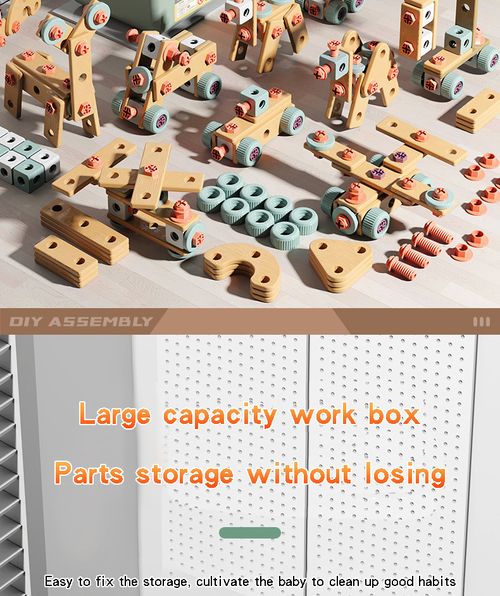 🔩🧰Multi piece children's educational toy DIY toolbox👍👍