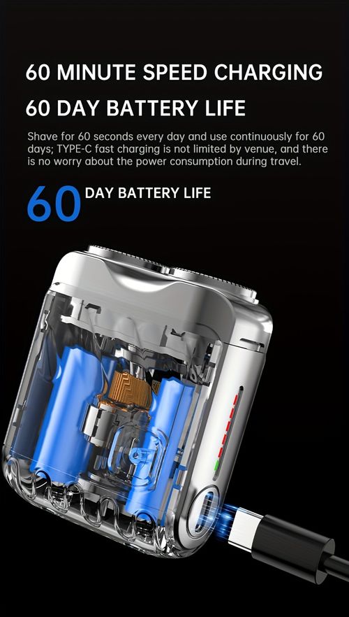 MIMI's new electric shaver features a magnetic dual blade opening, 2-speed USB charging, mini car portable, and men's electric mobile shaver