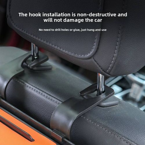 🚗twoLuxury 4-in-1 seatback storage unit with cup holders, seatback storage rack, and touring hooks