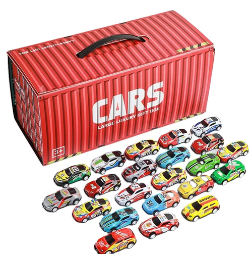 48 Pcs Of Pullback Toy Cars, Mini Racing Toys With Track Gift Cartons