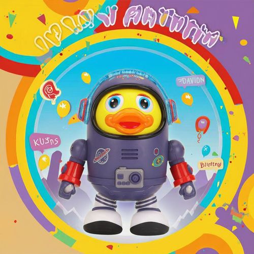 Animated Electronic Dancing Robot Toy Light Music Cartoon Plastic Baby Swing Duck